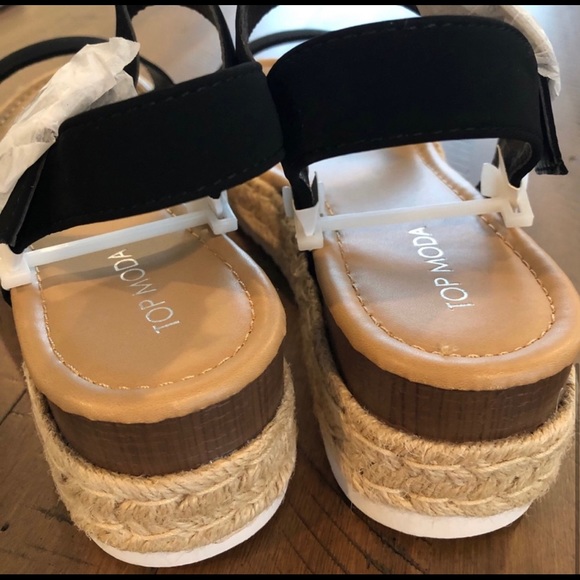 Black Espadrille Wedge - Picture 8 of 8